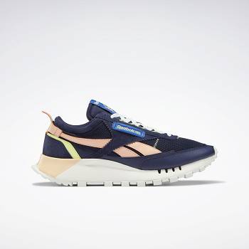 Reebok Classic Kožené Legacy Tmavomodre / Ruzove - Panske Tenisky